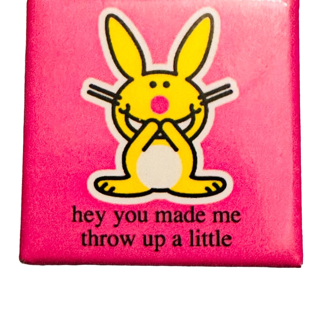 It's Happy Bunny by Jim Benton VINTAGE/Y2K Hot Topic Buttons/Pins